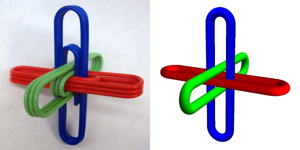 [Borromean rings with paperclips]